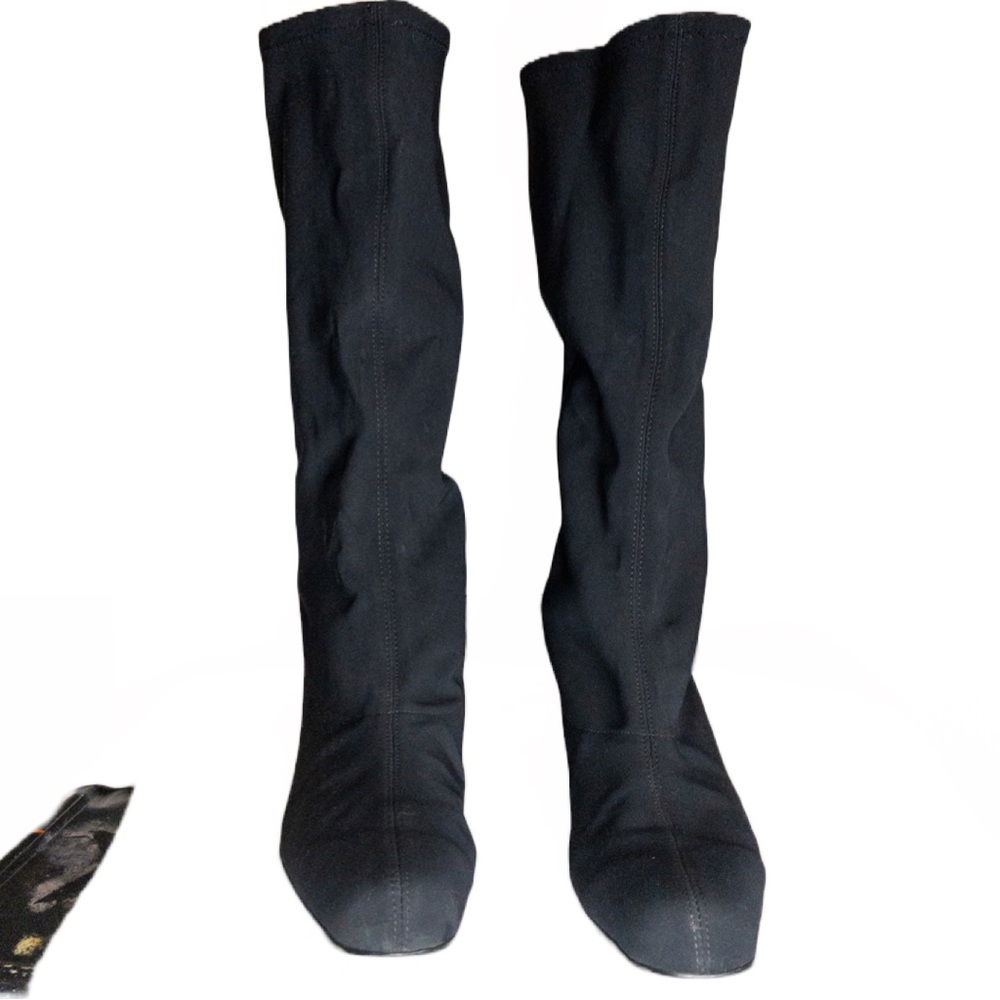 Munro Newbury Black Tall Stretch Fabric Fashion Pull On Boot Size 13 - NTN - Picture 3 of 12